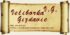 Veliborka Gizdavić vizit kartica
